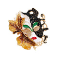 Mask Sculpted Metal Brooch Pin for Jackets and Lapels view 5