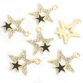 Crystal Open Star Charms in Six Enamel Colors and Two Metal Tones view 11