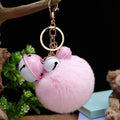 Zinc Alloy Bell Cage Keychain with Pompom Charm in 39 Color Choices view 10