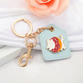 Rectangular Faux Leather Animal Keychains in Seven Applique Designs view 8