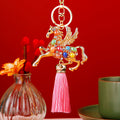 Multicolor Pegasus Keychains with Six Color Tassel Options view 2