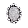 Round Loop Oval Cabochon Connector Trays in Two Finishes view 3