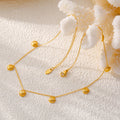 Gold Shell Charm Necklace Multi Pendant Cable Chain Collar view 4