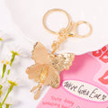 Rhinestone Angel Fairy Keychain Metal Ballerina Bag Charm view 4