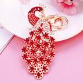 Full Crystal Peacock Keychains in Eight Color and Stone Combinations view 9