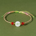Braided Cord Jade Disc Adjustable Bracelets Two Styles view 6