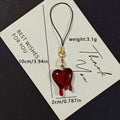 Dripping Heart Phone Strap Charms in Three Color and Metal Finishes view 4