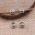 Heart Pattern Round Beads in 3 Metal Finishes for Jewelry Making view 2