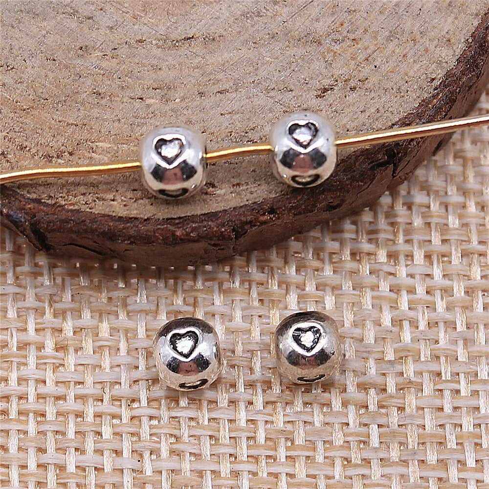 5x5x4mm 0.4g Multicolor Zinc Alloy Heart Loose Metal Beads for Bracelet Necklace Jewelry Making