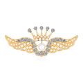 Gold Tone Silver Tone Angel Wing Crystal Metal Brooch Pin view 5