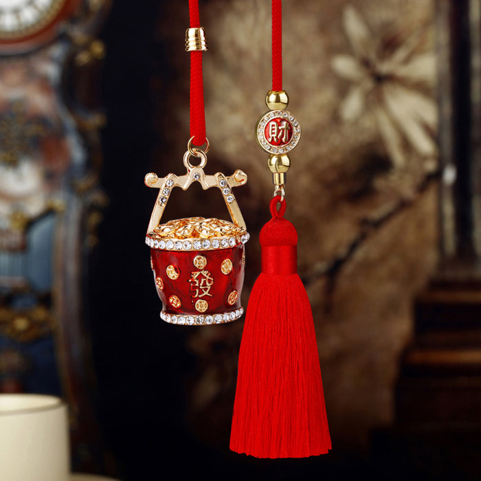 Mixed Fortune Bucket Treasure Bowl and Ingot Car Hangers in Four Options
