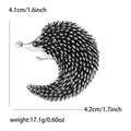 Curled Hedgehog Brooch in Antique Gold and Silver Tone view 7