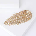 Crystal Arch Brooch With Long Graduated Fringe in Four Colors view 3