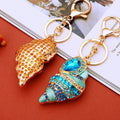Jeweled Conch Shell Keychains With Color and Wrist Strap Options view 4