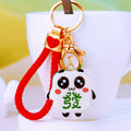 Panda Mahjong Charm Keychains with Clasps and Braided Wrist Loops view 12