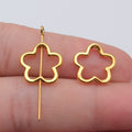 Open Flower Outline Beads in Seven Metal Color Finishes view 10