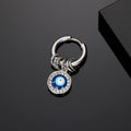 Silver Tone Evil Eye Charm Huggie Hoop Earrings Eleven Styles view 9