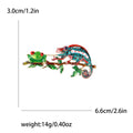 Frog and Chameleon Enamel Branch Brooch in Three Colors view 8