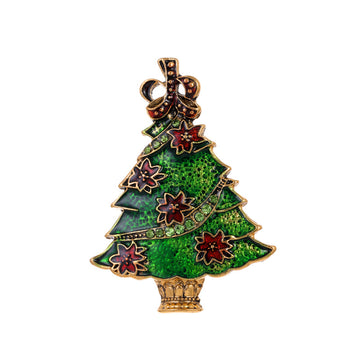 Christmas Tree Metal Brooch Pin for Jackets and Lapels