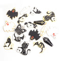 Halloween Cat Ghost Bat Coffin and Moon Enamel Alloy Charms view 5