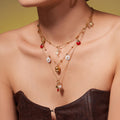 Strawberry Seahorse and Daisy Charm Necklace Collection view 4