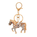 Rhinestone Horse Keychain Gold Tone Metal Charm 2 Styles view 5