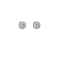 White Red and Silver Irregular Bean Shaped Stud Earrings view 5