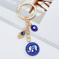 Evil Eye Charm Keychain with Hamsa and Rhinestone Accents view 3