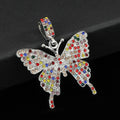 Rhinestone Butterfly Charm Pendant with Bail Four Color Combinations view 6