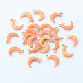 Colorful Enamel Crescent Moon Charms with Gold Tone Loops view 6