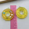 Resin Transparent Swim Ring charm pendant for DIY keychain bag charm necklace making