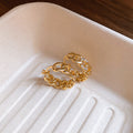 Crystal Interlocking Link Hoop Earrings in Gold and Silver Tone view 7