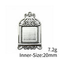 Ornate Square Cabochon Tray In Antique Bronze And Antique Silver For Jewelry Making view 5