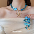 Shell Starfish Necklace Earring Bracelet Beach Mix view 1