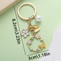 Pearl and Crystal Charm Keychains in 32 Pictured Variations for Bags and Keys view 3