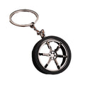Five-Spoke Wheel Keychain, Black Tire Border, Three Colors view 5
