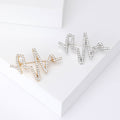 Rhinestone Heartbeat ECG Brooch Silver or Gold Metal Pin Brooch view 1