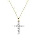 Square Stone Cross Pendant Necklace In Four Color Variants view 6