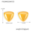 Geometric Heart Star Flower Triangle Disc Stud Earrings Pair view 6