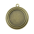 Rope Edge Round Cabochon Setting for Jewelry Making view 1