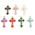 Enamel-Look Silver Gold Cross Alloy Charms in 16 Styles view 1