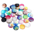 Round Mermaid Scale Resin Cabochons in Assorted Colors view 1