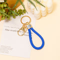 Braided Cord Cai Wealth Keychain Gold Metal Badge Loop view 3