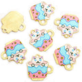 Printed Cat Mug Enamel Charm Collection for Jewelry Making view 3