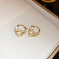 Heart Bow Star and Pattern Huggie Earrings Seven Styles view 6