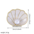 Gold Tone Silver Tone Shell Enamel Pearl Look Two Designs Metal Brooch Pin view 2