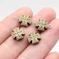Cross Shaped Small Hole Spacer Beads in Two Antique Finishes view 4
