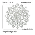Openwork Crystal Flower Brooch in Gold or Silver Tone view 5