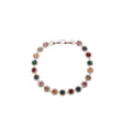 Halo Round Crystal Tennis Bracelet Silver Tone 4 Colors view 5