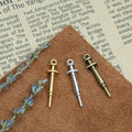 Three Dimensional Syringe Pendant Charm In Multiple Metal Finishes view 3